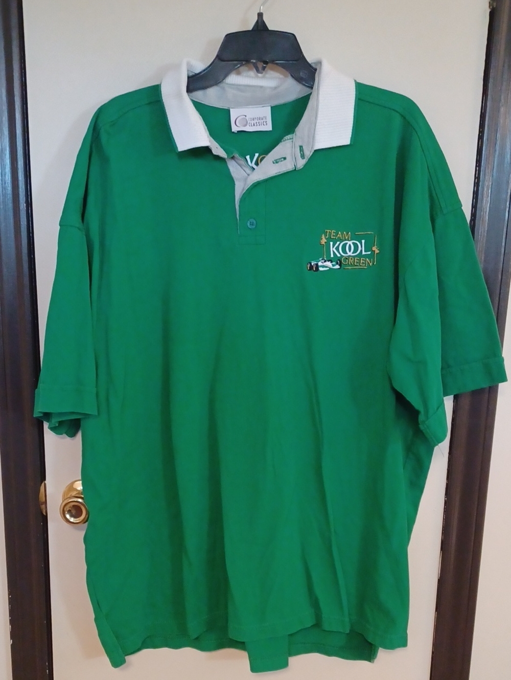 Team Kool Green Short-Sleeve Polo Indy Shirt - Picture 1 of 8